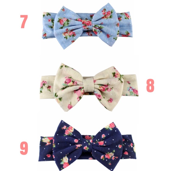 Spring floral head wrap band, Boutique🎀Floppy bow🎀 - Picture 3 of 7